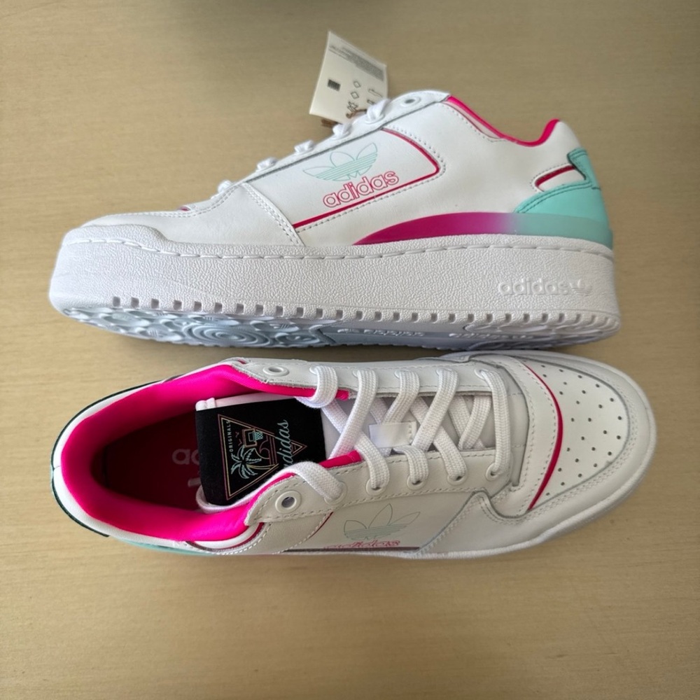 Adidas White and Pink Sneakers - Picture 4 of 7
